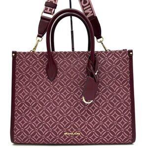 Michael Kors Medium Mirella Tote Bag Ox Blood Multi